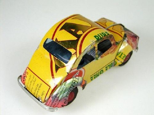 Renault 4CV cortes en crema = 12 cm - 25% reducido modelo de chapa coche de chapa - Imagen 2 de 2
