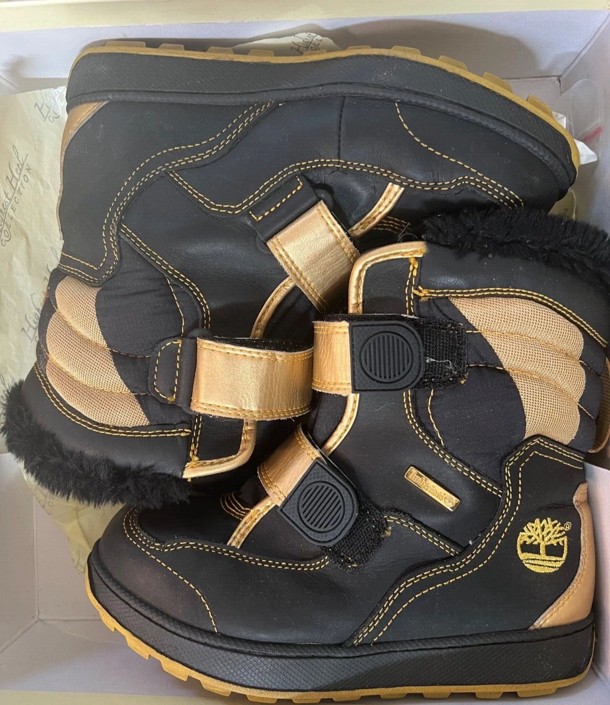 ? STIVALI IMPERMEABILI INVERNALI CALDI TIMBERLAND THERMOLITE DONNA RAGAZZA TAGLIA US 4