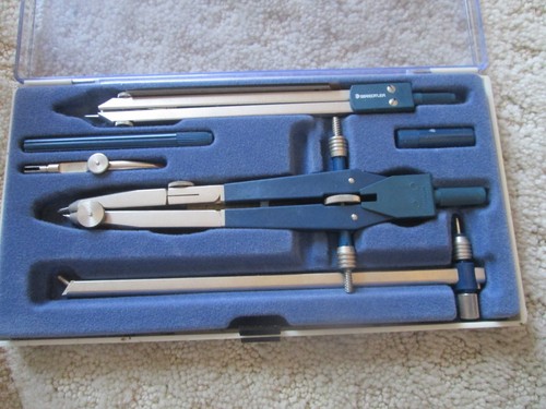 Staedtler Mars Masterbow Drawing/Drafting Compass Instrument Set - Used