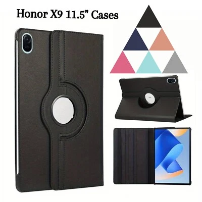 For Honor Pad X9 11.5" inch 2023) PU Leather Smart 360 Rotating Stand Cover Case