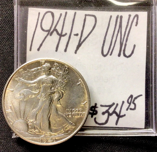 1941 D Walking Liberty UNC! ENN Coins