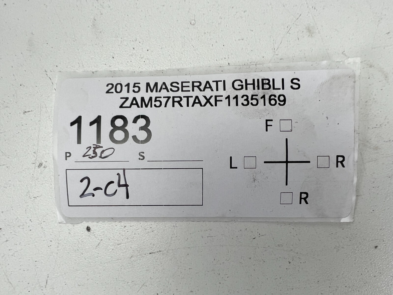 2014-2019 MASERATI GHIBLI S DASH INSTRUMENT PANEL WIRE WIRING HARNESS 670008566