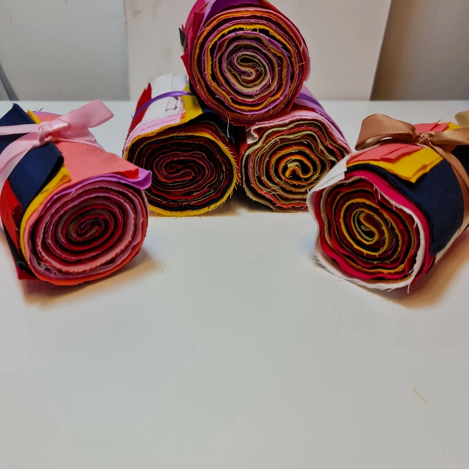 10 Pc Jelly Roll Strips 100% Cotton Fabric Quilting Materia Plain Dyed 2.5 x 44" - Image 2 of 4