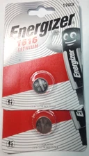 2 PACK ENERGIZER ECR1616 CR1616 Lithium Bat. (GREAT EXPIRE 06/34) FREE SHIPPING