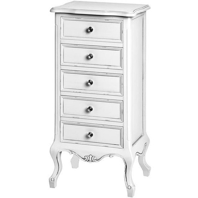 French Country Style Shabby Chic Tallboy Bedroom Chest Cabinet 5