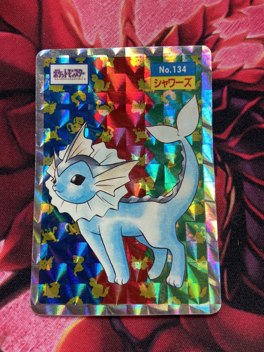 Vaporeon No. 134 Topsun Top Sun Holo Japanese Prism Pokémon Vaporeon No. 134 Topsun Top Sun Holo Japanese Prism Pokémon