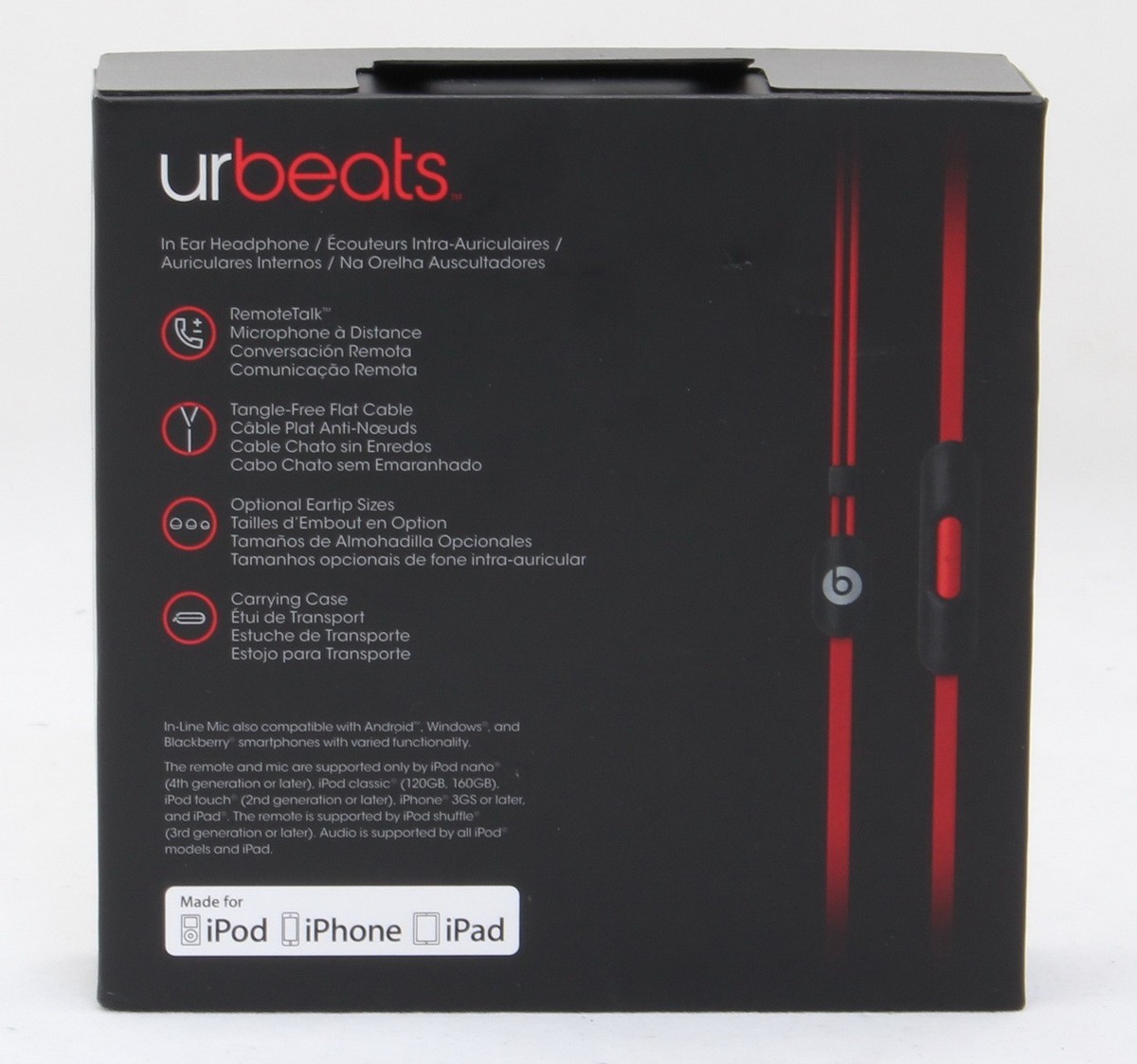 UrBeats 2 ビーツ イヤフォン イヤホン iPhone アップル レッド Beats by Dr Dre urBeats 2.0 Earphones BLACK-RED OR WHITE-RED