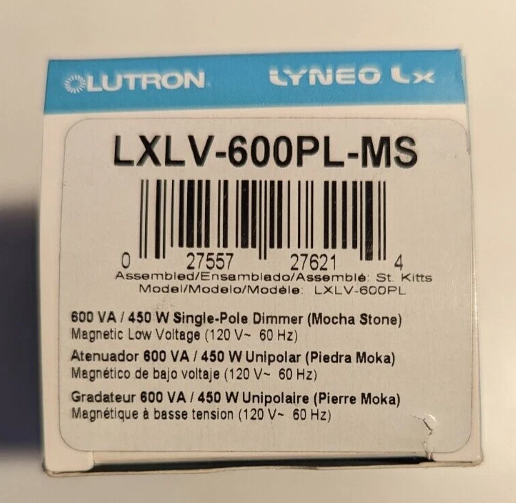 LUTRON-LYNEO 低电压 120V 600W 单极预设 DIMMER 带定位灯 MS — 第 2/3 张图片