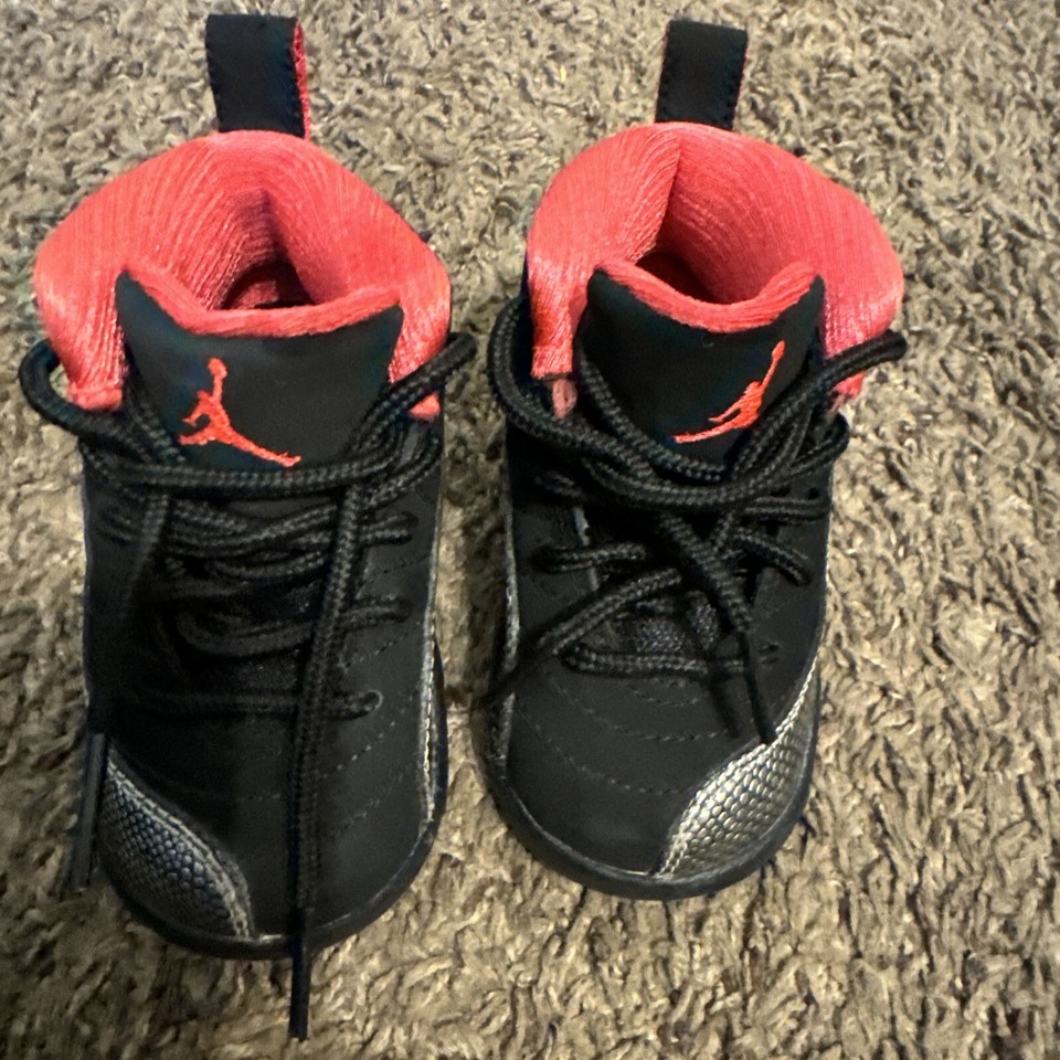 Nike Air Jordan 12 Retro TD 850000008 Black/Siren Red Toddler Baby