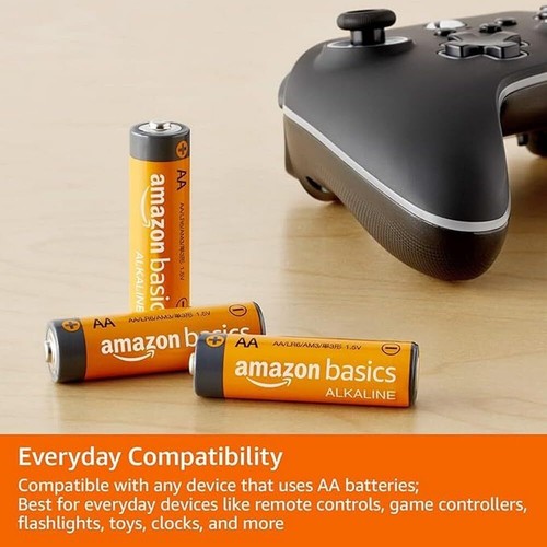 Amazon Basics 48-Pack AA Alkaline High-Performance Batteries, 1.5 Volt, 10-Year - Picture 3 of 7