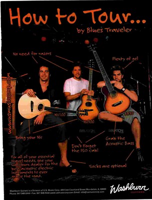 POT7 BILD/WERBUNG 11X8 BLUES TRAVELER - WASHBURN GUITARS