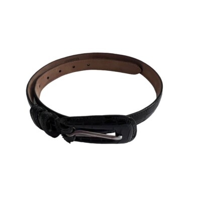 Small WCM New York Croc Brown Italian Calfskin Women\'s Belt USA Vintage WCM NY CROC Embossed ITALIAN Calfskin | Mercari main image 4