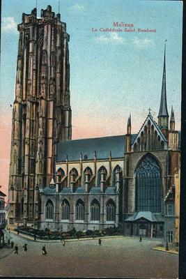 alte A.K.Malines(Mechelen) La Cathedrale Saint Rombaut,gel.1918 