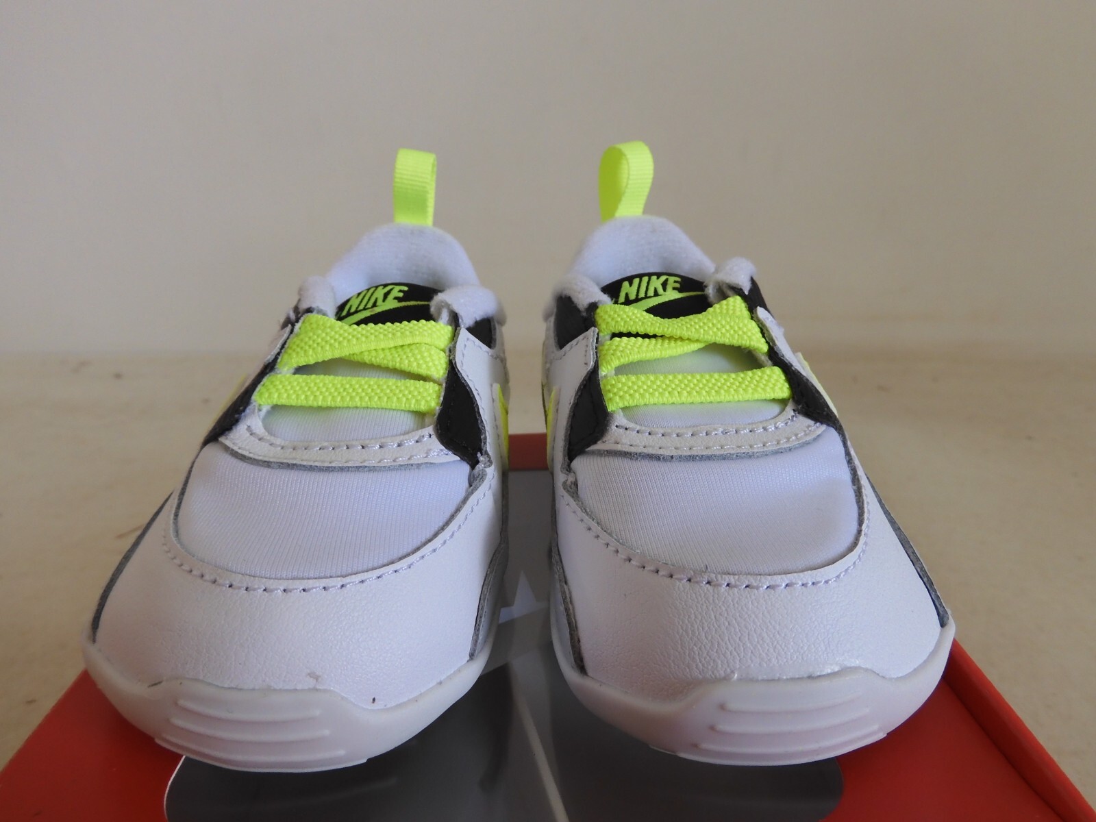 PONY Nike Air Max 90 Culla (Cb) Bianco Volt Nero Puro Platino Taglia 4c [CI0424 112]