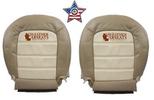 02-2005 Ford Explorer Driver Passenger Bottom Perf Vinyl Seat Covers 2 Tone Tan