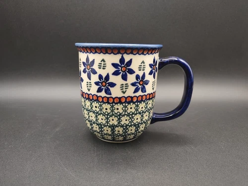 Boleslawiec Floral Polish Handmade Pottery Stoneware Coffee Mug WIZA 12