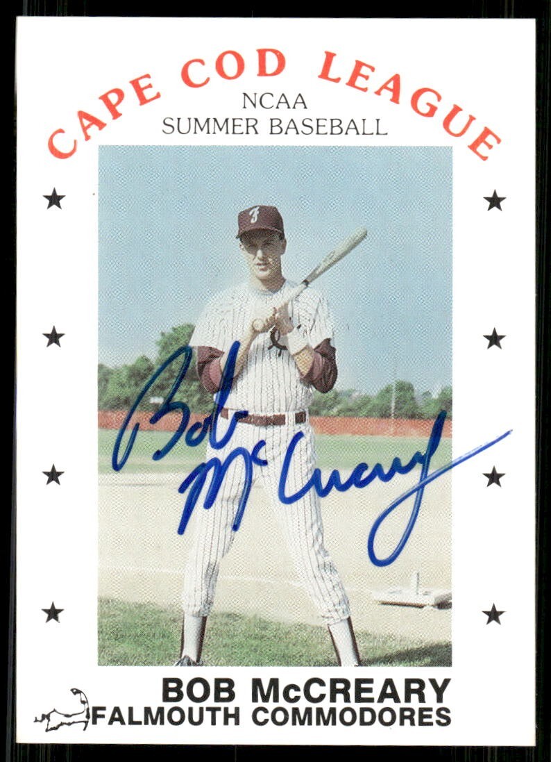 1988 Falmouth Commodores BOB MCCREARY Signed Card auto autograph TWINS