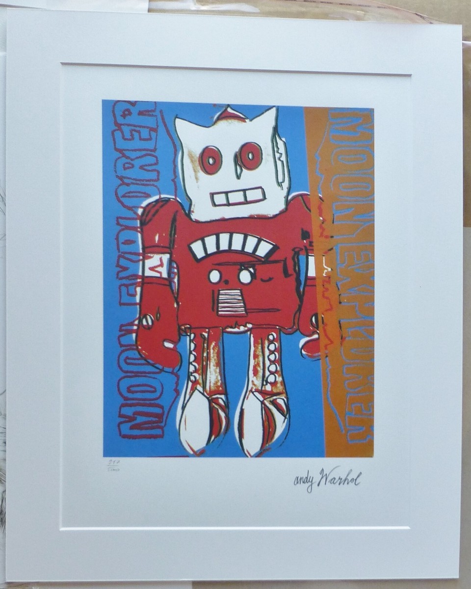 ポップアート ロボットアート ANDY WARHOL MOON EXPLORER robot ORANGE SIGNED HAND NUMBERED 917