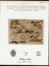  PUERTO RICO 1864 STAMPLESS COVER / FRONTAL / MAILED FROM AGUADILLA TO LARES #1