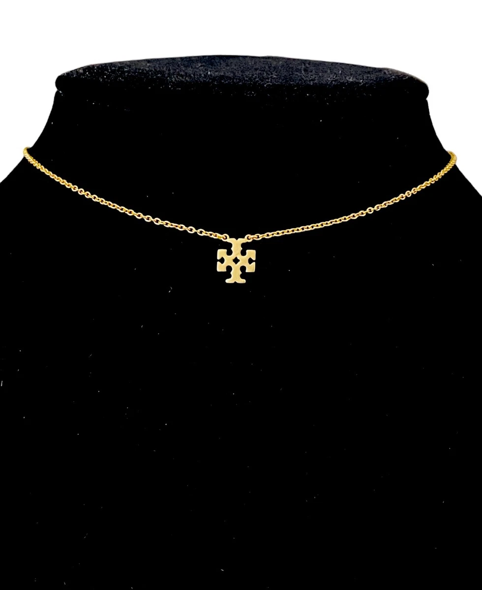 Tory burch long logo necklace sale