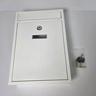 External Mail Post Box With 2 keys & Fixings - White - Brand New