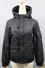 BURBERRY Black Nylon / Nova Check Girls Zip Jacket with hood Sz 12 years 152 CM