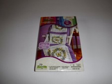 Janlynn Pansy  Butterfly 6 Pkg Stamped Cross Stitch 18x18" Quilt Block 998-4011