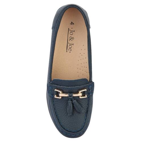 Ladies Real Leather Tassel Slip On Moccasin Flat Nautical Boat Shoes Loafers - Imagen 30 de 30