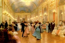 An Elegant Evening Ball Dance Ballroom Dancing By Victor Gilbert Repro FREE S/H