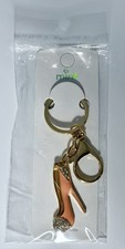 Super Chic Peachy Pink High Heel Shoe With Bling Bag Charm Key Chain