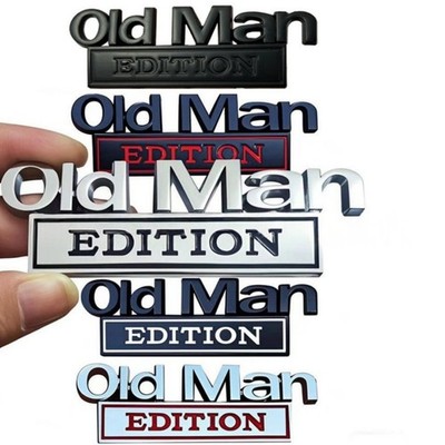 Fun 3D Auto Emblem für Stoßstangen Türen Old Man Statement Stück Wetterfest