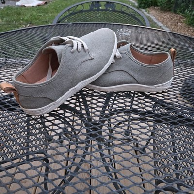  Mens Sz 9 Clarks Grey Active Shoes Canvas Mens Comfortable Smart Trainers 15990