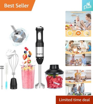 Compact & Powerful Immersion Blender Set: 120W with Accessories for Smoothies