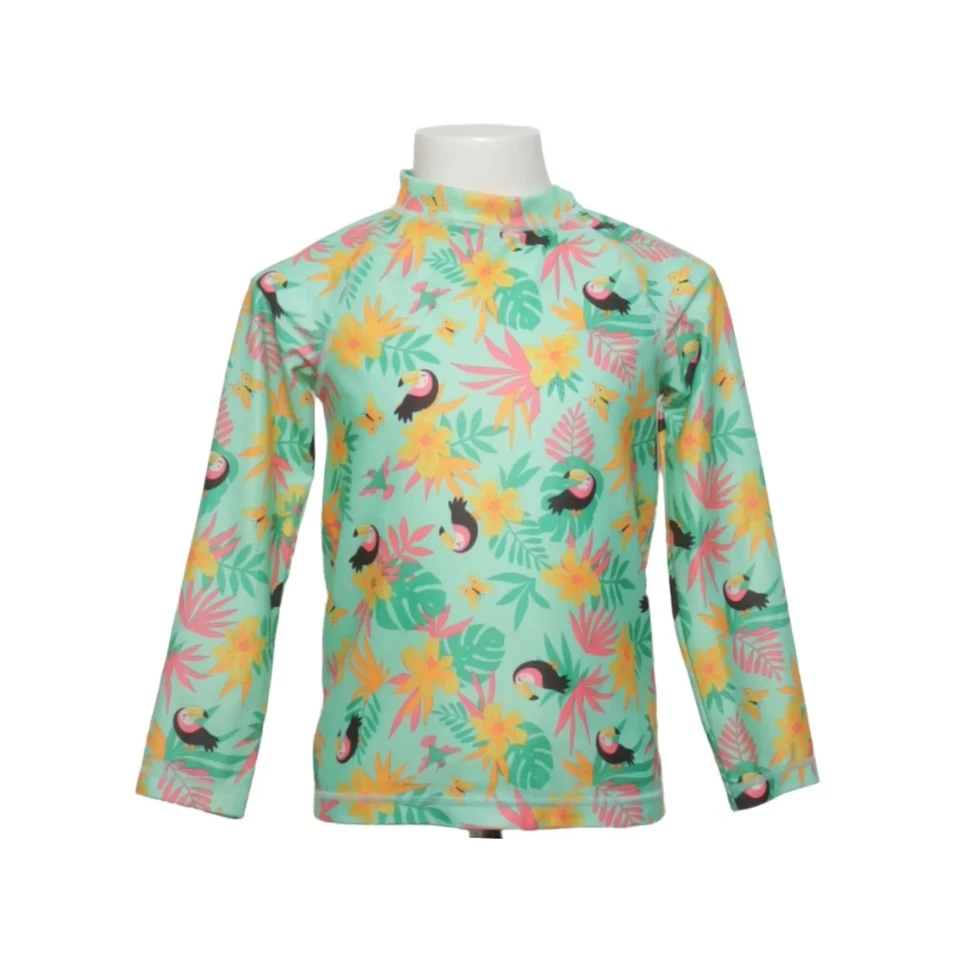 H&M, maillot de bain, taille : 110/116, vert/multicolore, élasthanne/polyeste... - Photo 1/4