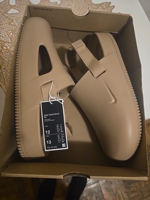 Nike Calm Mule Slide Hemp Tan Men 12/Women 13 FD5130-200  display picture 1
