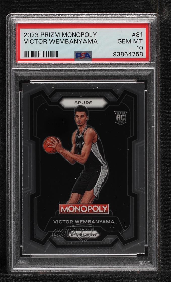 2023-24 Panini Prizm Monopoly Victor Wembanyama #81 PSA 10 GEM MT Rookie RC 3t8