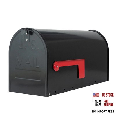Large Mailboxes for Outside Galvanized Steel Post Mount Mailboxes, Rust Black