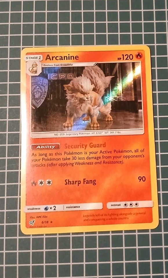 Arcanine 6/18  Detective Pikachu Pokémon TCG  NM