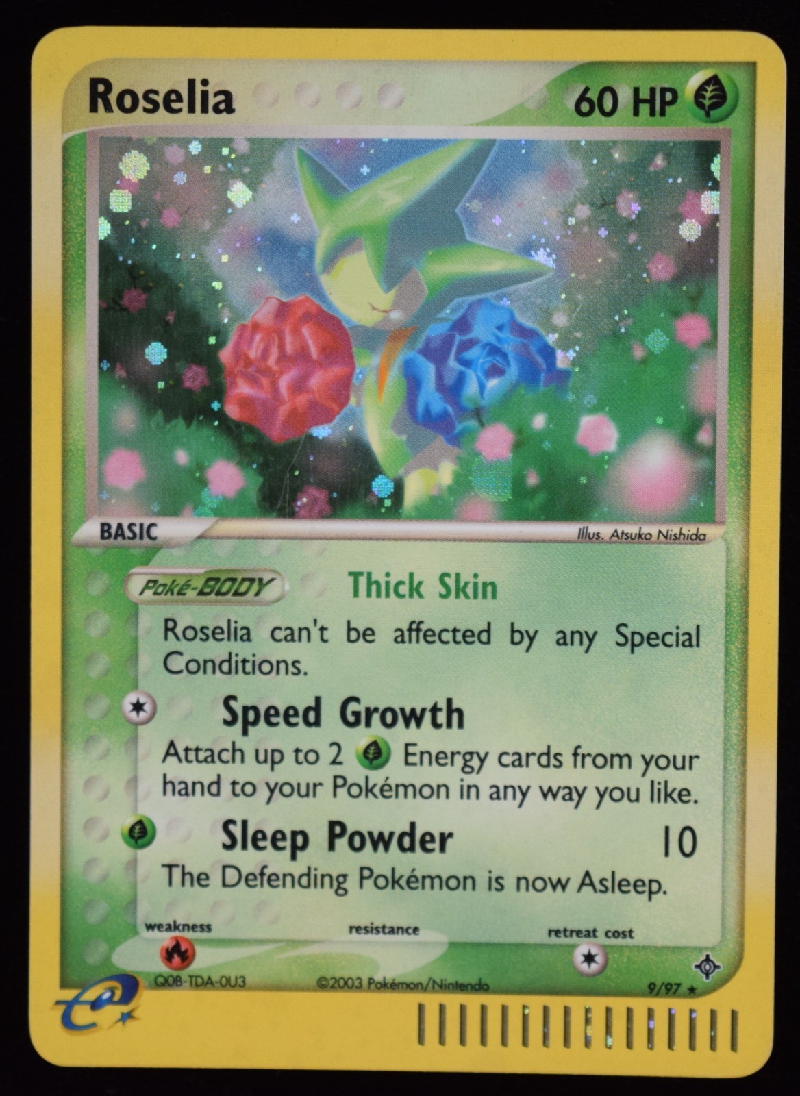 Roselia Holo - 9/97 - Dragon - Pokemon Card