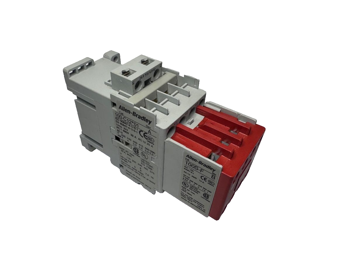 ALLEN BRADLEY GUARDMASTER 100S-C12EJ23C CONTACTOR AND AUXILLARY CONTACT SERIES A