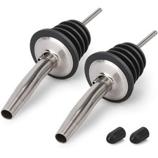 BALTRE 2PCS Stainless Steel Pourers, 2 PCS with Dust Caps, 