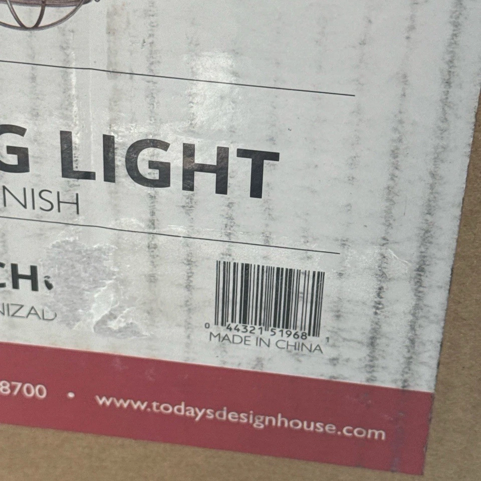 Design House Ajax Semi-Flush Light 6" Wide Galvanized 519686 Metal Cage Dimmable - Image 3 of 4