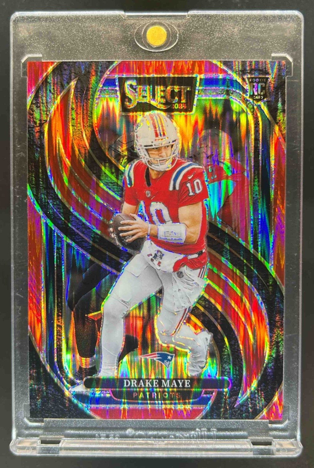 2024 Select Drake Maye Premier RC Red Prizm Shock Rookie #/249 Patriots