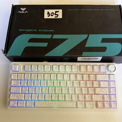 AULA F75 RGB Wireless Mechanical Gaming Keyboard 80% Tri-Mode Hot Swappable