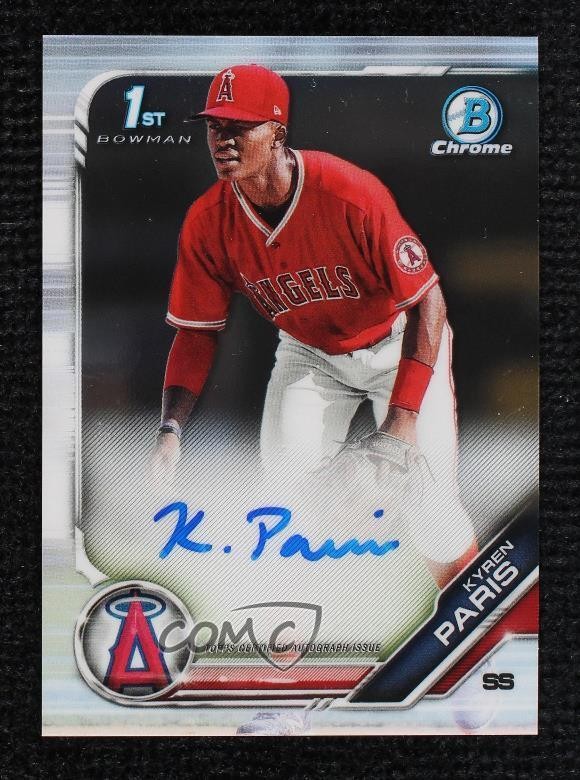 2019 Bowman Draft Chrome Draft Pick Auto Kyren Paris #CDA-KP Auto 0j8f