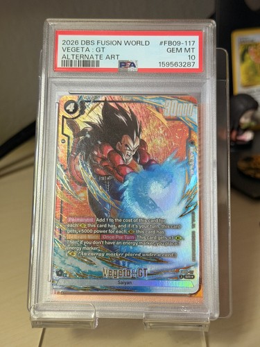 2026 DRAGON BALL SUPER FUSION WORLD DUAL EVOLUTION #FB09-117 VEGETA : GT PSA 10