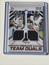 2025 Bo Nix, Courtland Sutton Rookies & Stars Team Duals Jersey Patch Broncos