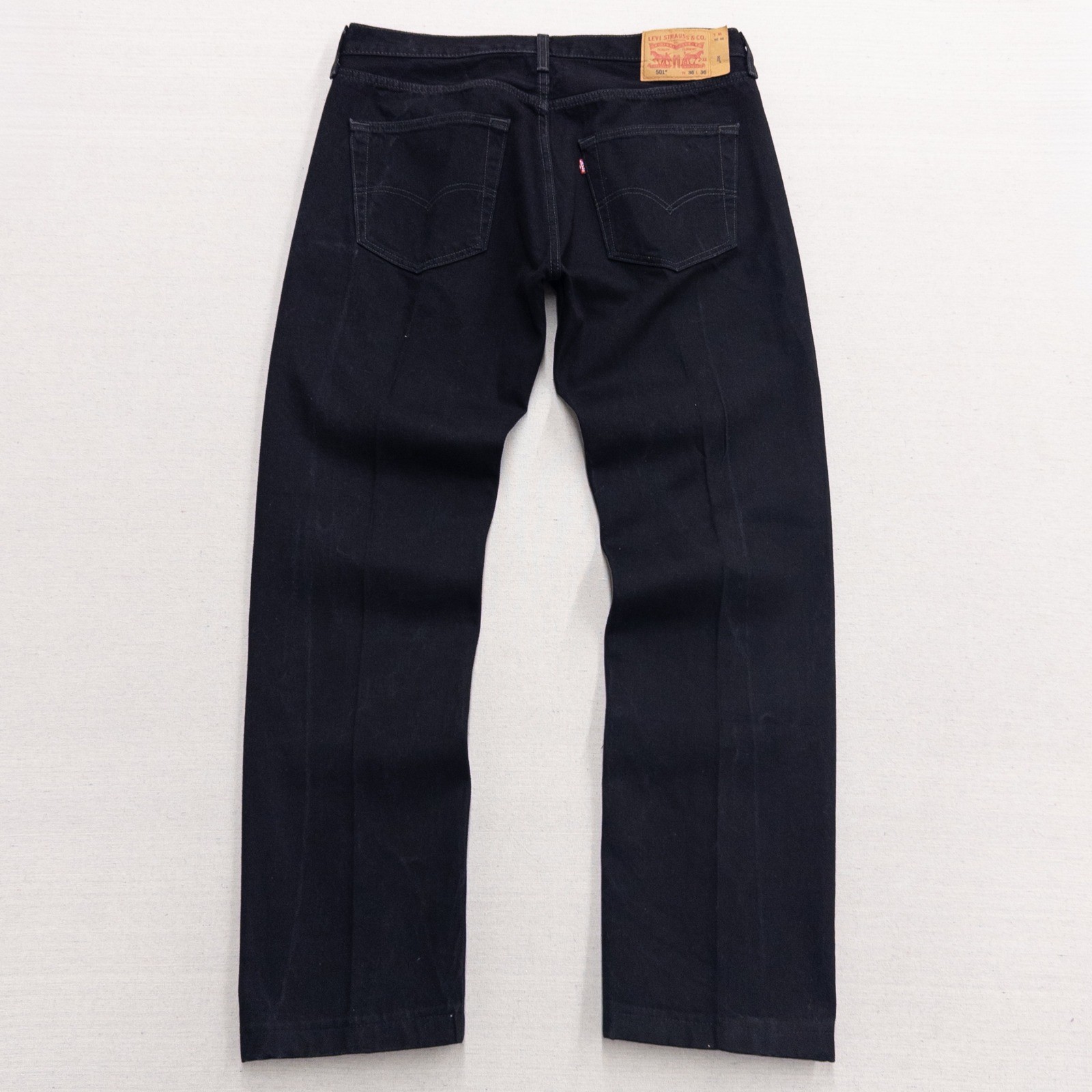 Levis 501 Original Fit Mens Black Straight Leg Button Fly Jeans W36 L36