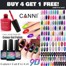 Nail Gel Polish Colours CANNI 3D 9D UV LED Soak Off Primer Base No Wipe Top Coat