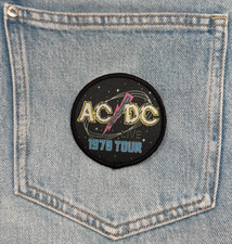 Acdc Band Patch  3 inches x 3 inches  Printed  Australian Hard Blues Rock